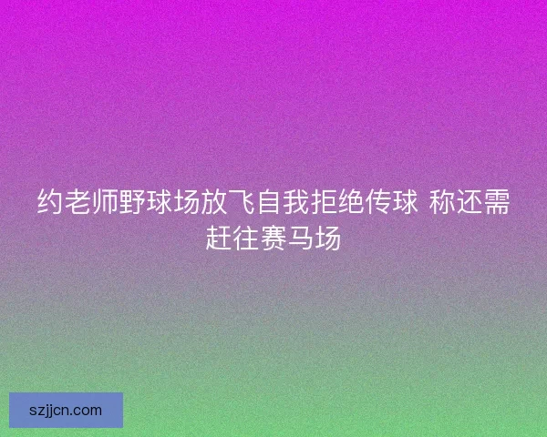 约老师野球场放飞自我拒绝传球 称还需赶往赛马场