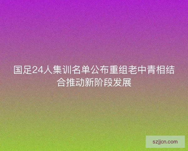 国足24人集训名单公布重组老中青相结合推动新阶段发展 国足24人集训名单公布重组老中青相结合推动新阶段发展