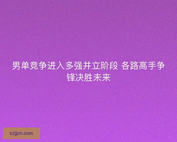 男单竞争进入多强并立阶段 各路高手争锋决胜未来 男单竞争进入多强并立阶段 各路高手争锋决胜未来